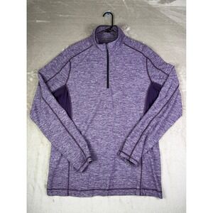 Lululemon Mens Velocity 1/4 Zip Pullover Size XL Purple Space Dye Jacket